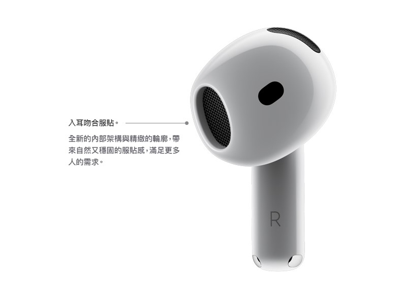 airpods 4 舒適服貼 外觀