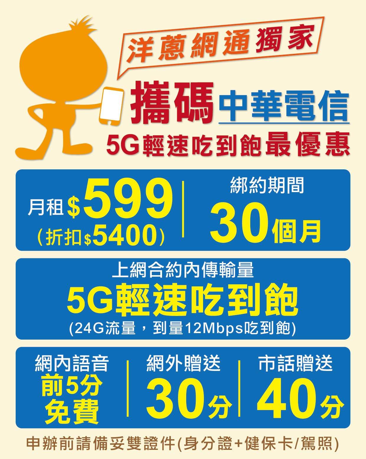 中華電信399吃到飽優惠方案